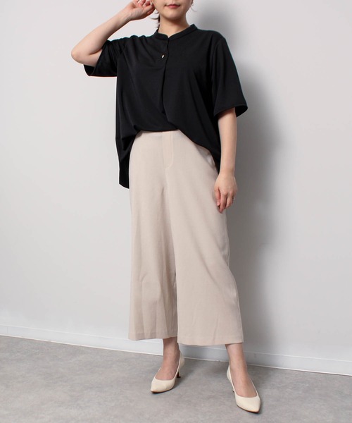 fleur by mint breeze（フルールバイミントブリーズ）の「【L～5L 大きいサイズ】イージーケア 吸水速乾 ドライムーススキッパーブラウス（シャツ/ブラウス・レディース・ブラック/ブルー・LL/3L/4L/5L/L）」の17枚目の写真