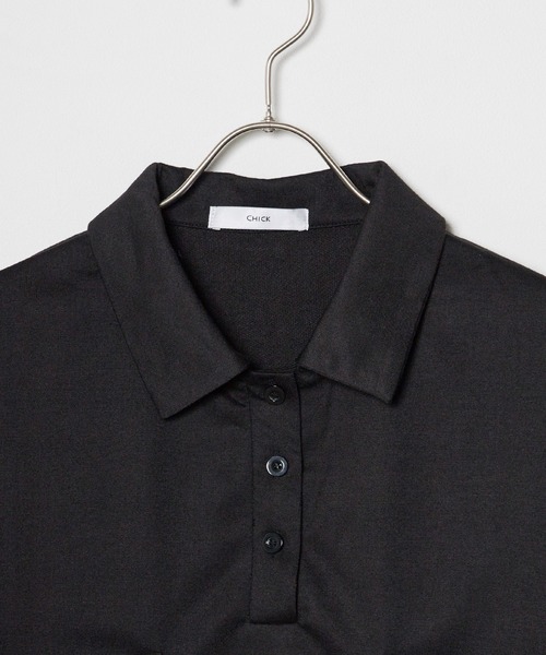 ROOPTOKYO（ループトウキョウ）の「クロップド丈ポロシャツトップス＋ショートパンツセット セットアップ（Tシャツ/カットソー・レディース・ブラック/ホワイト・FREE）」の20枚目の写真