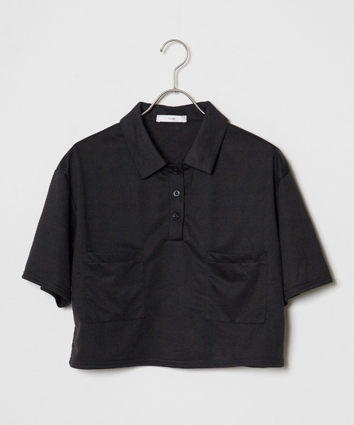 ROOPTOKYO（ループトウキョウ）の「クロップド丈ポロシャツトップス＋ショートパンツセット セットアップ（Tシャツ/カットソー・レディース・ブラック/ホワイト・FREE）」の4枚目の写真