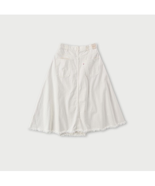 45R（フォーティファイブアール）の「ライ麦デニムのクロスオーバースカート（ホワイト）（スカート・レディース・ホワイト・MEDIUM/LARGE）」の16枚目の写真