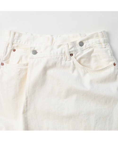 45R（フォーティファイブアール）の「ライ麦デニムのクロスオーバースカート（ホワイト）（スカート・レディース・ホワイト・MEDIUM/LARGE）」の10枚目の写真