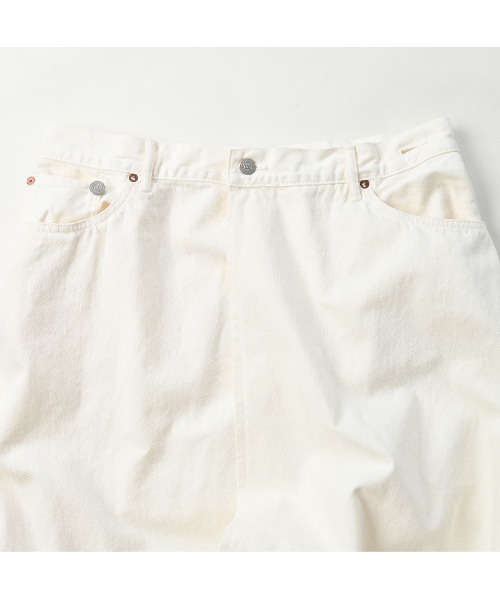 45R（フォーティファイブアール）の「ライ麦デニムのクロスオーバースカート（ホワイト）（スカート・レディース・ホワイト・MEDIUM/LARGE）」の9枚目の写真