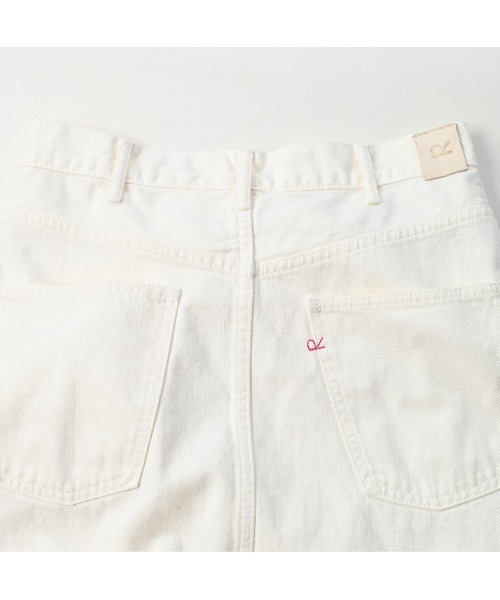 45R（フォーティファイブアール）の「ライ麦デニムのクロスオーバースカート（ホワイト）（スカート・レディース・ホワイト・MEDIUM/LARGE）」の3枚目の写真