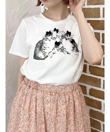 merry jenny | CAT ribbon Tee(Tシャツ/カットソー)