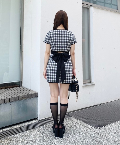 NOMAE ワンピース BACKリボンミニワンピース : ZOZOTOWN Yahoo