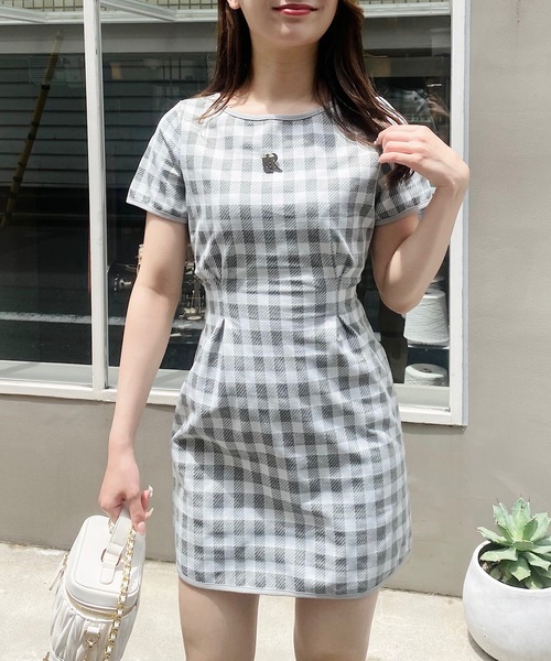 【pium】バックリボンミニカフェワンピ バックリボンミニカフェワンピ – pium