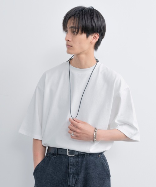 SINSS（シンス）の「Loose fit heavyweight T-shirt / ルーズフィットヘビーウェイトTシャツ（Tシャツ/カットソー・メンズ・ホワイト/レッド/ブラック・SMALL/MEDIUM/LARGE）」の6枚目の写真