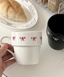 Made in I（メイドインアイ）の「shyリボンコーヒーカップ（グラス/マグカップ/タンブラー）」