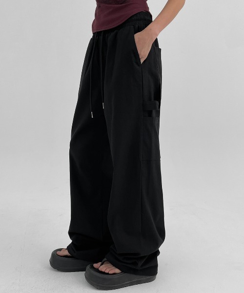 BLACKUP（ブラックアップ）の「[MADE]  ミユカーフェンダーリネンライクバンディングパンツ（その他パンツ・レディース・ブラック/チャコール/グレイッシュベージュ・ONESIZE）」の18枚目の写真