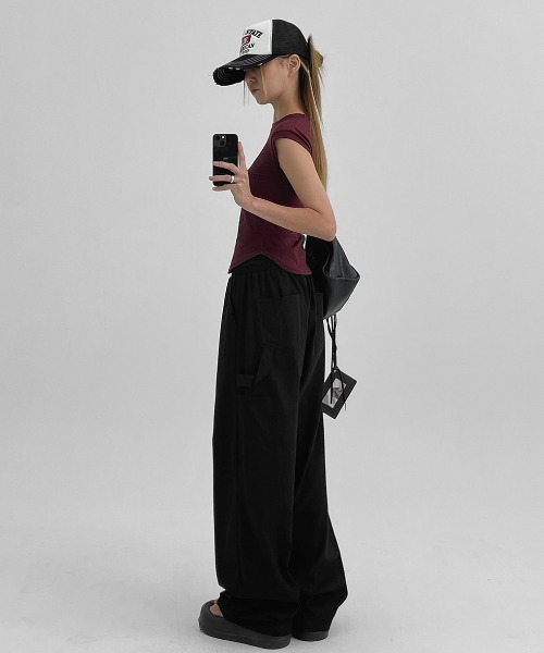 BLACKUP（ブラックアップ）の「[MADE]  ミユカーフェンダーリネンライクバンディングパンツ（その他パンツ・レディース・ブラック/チャコール/グレイッシュベージュ・ONESIZE）」の17枚目の写真