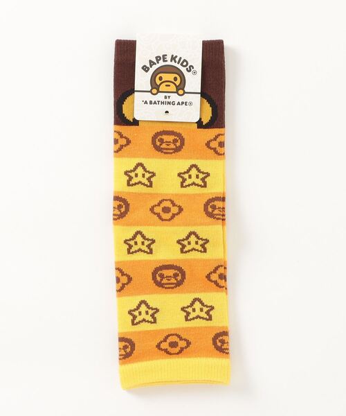 A BATHING APE（アベイシングエイプ）の「MILO FACE BABY LEG WARMERS（レッグウォーマー・キッズ・ピンク/イエロー/ブルー・FREE）」の8枚目の写真