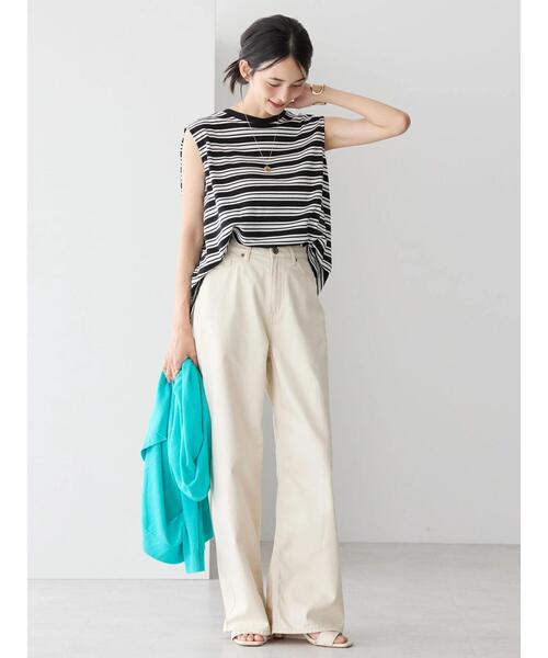 AMERICAN HOLIC(アメリカンホリック)の「接触冷感ショルダータックノースリーブプルオーバー(Tシャツ/カットソー・レディース・オフホワイト/カーキ/その他7/ブラック・M/L)」の17枚目の写真