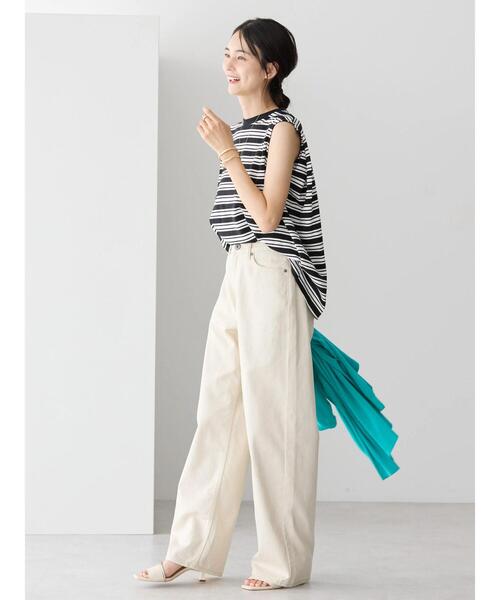 AMERICAN HOLIC(アメリカンホリック)の「接触冷感ショルダータックノースリーブプルオーバー(Tシャツ/カットソー・レディース・オフホワイト/カーキ/その他7/ブラック・M/L)」の16枚目の写真