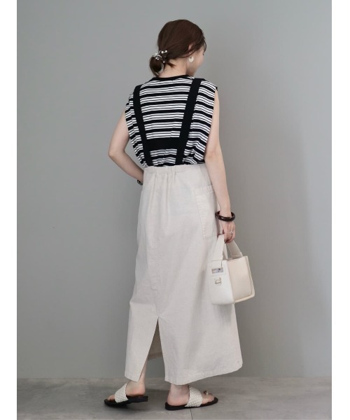 AMERICAN HOLIC(アメリカンホリック)の「接触冷感ショルダータックノースリーブプルオーバー(Tシャツ/カットソー・レディース・オフホワイト/カーキ/その他7/ブラック・M/L)」の11枚目の写真