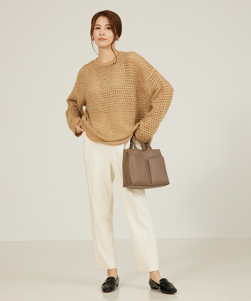 abahouse mavie（アバハウスマヴィ）の「【メッシュ/長袖】スパンコールニット（ニット/セーター・レディース・ブラック/グレイッシュベージュ/ベージュ・フリー）」の22枚目の写真