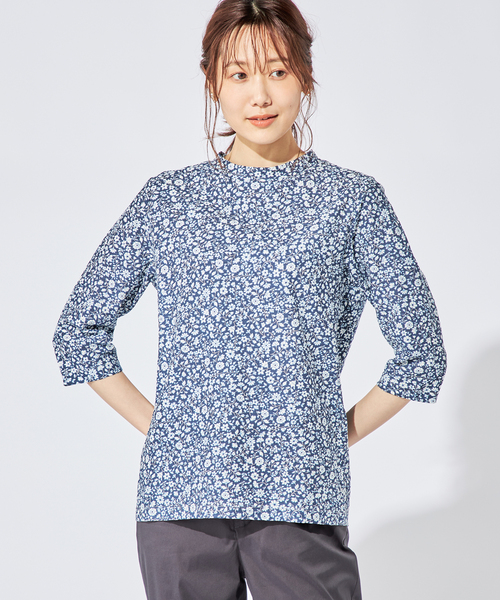 DECOY SINCE 1981(デコイシンスイチキュウハチイチ)の「ジャガードプリントオーガニックコットンTシャツ(Tシャツ/カットソー・レディース・ピンク/マスタード/ネイビー・M/L/LL)」の2枚目の写真