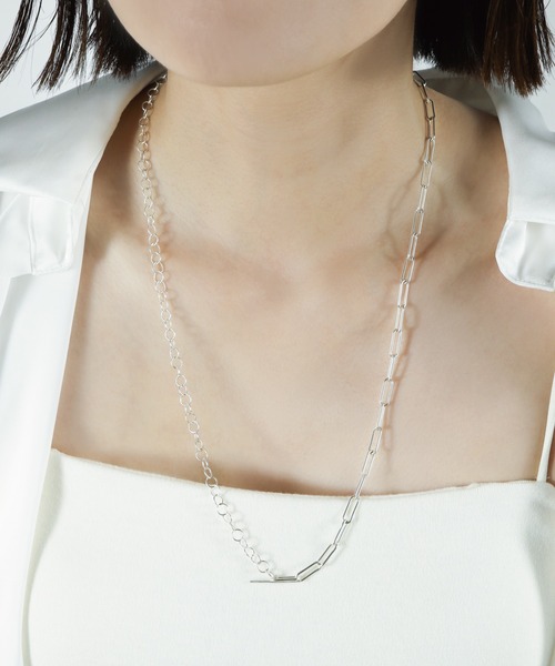 e.m.(イーエム)の「silver ミックスチェーンネックレス/24AW(ネックレス・レディース・シルバー・FREE)」の5枚目の写真