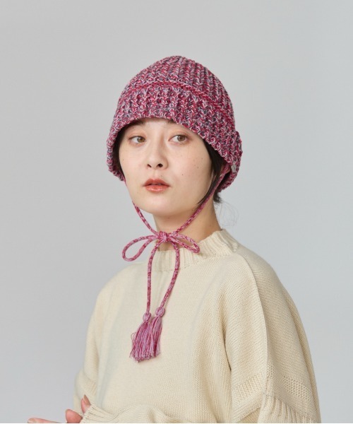 OVERRIDE(オーバーライド)の「OVERRIDE KNIT BALLOON CLOCHE HAT SGP / オーバーライド(ハット・レディース・ブラック/ネイビー/レッド・57~59cm)」の15枚目の写真