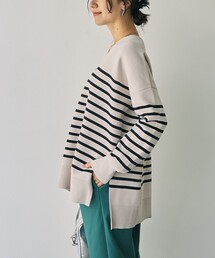 coen（コーエン）の「ミラノリブVネックニット（ニット/セーター）」