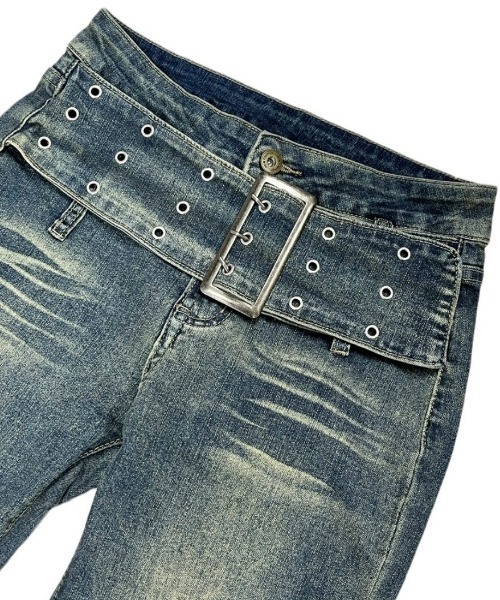 XU(エックスユー)の「【XU】belt flare denim pants(デニムパンツ・レディース・ブルー・M/L)」の16枚目の写真