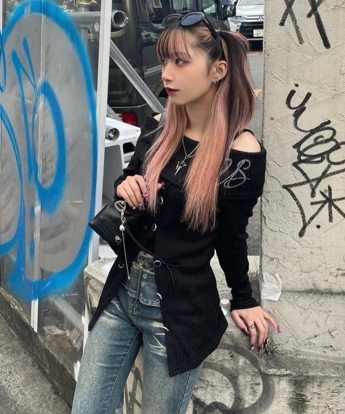 XU(エックスユー)の「【XU】belt flare denim pants(デニムパンツ・レディース・ブルー・M/L)」の3枚目の写真