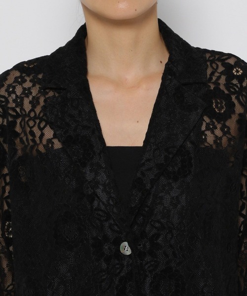 LOWRYS FARM（ローリーズファーム）の「ベロアレースシャツＬＳ 135666（シャツ/ブラウス・レディース・アイボリー/ブラック/ネイビー・FREE）」の14枚目の写真