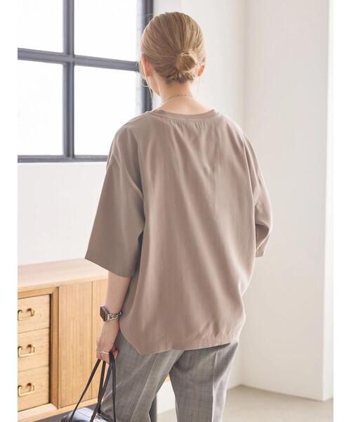AMERICAN HOLIC(アメリカンホリック)の「接触冷感 衿リブブラウソー(Tシャツ/カットソー・レディース・アイボリー/モカ/チャコールグレー・L/M)」の13枚目の写真