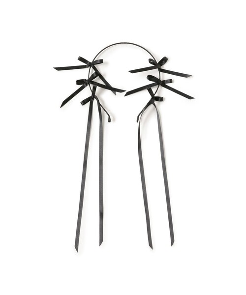 Ray BEAMS(レイビームス)の「ロング リボン カチューシャ(カチューシャ・レディース・ブラック/ピンク・ONE SIZE)」の4枚目の写真