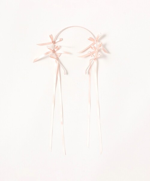 Ray BEAMS(レイビームス)の「ロング リボン カチューシャ(カチューシャ・レディース・ブラック/ピンク・ONE SIZE)」の7枚目の写真