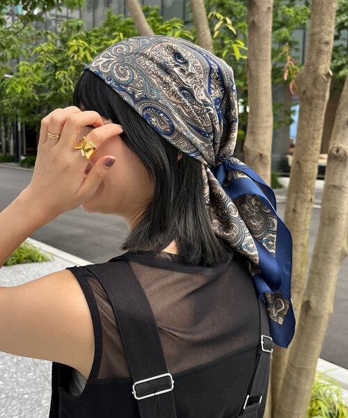 DouDou（ドゥドゥ）の「【新色追加】ペイズリー柄スカーフ（ストール