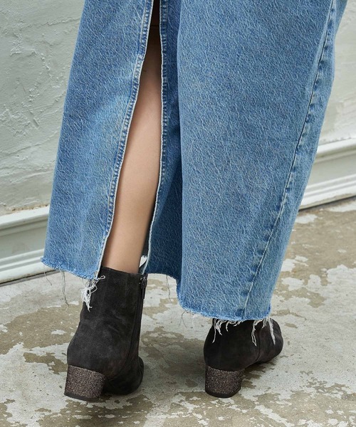 スクエアトゥショートブーツ（ブーツ）｜Mode et Jacomo（モードエジャコモ）