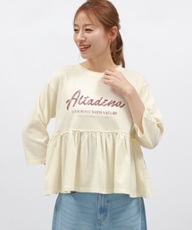 LAKOLE | ロゴペプラム8分袖プルオーバー / 146603(Tシャツ/カットソー)