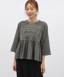 LAKOLE | ロゴペプラム8分袖プルオーバー / 146603(Tシャツ/カットソー)