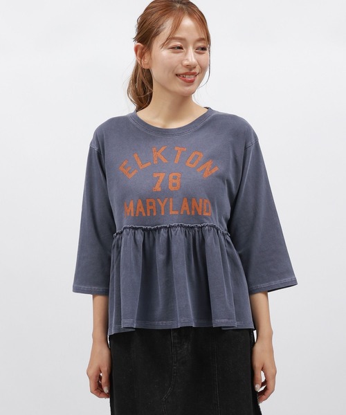 LAKOLE(ラコレ)の「ロゴペプラム8分袖プルオーバー / 146603(Tシャツ/カットソー・レディース・ネイビー/チャコール/アイボリー・FREE)」の19枚目の写真