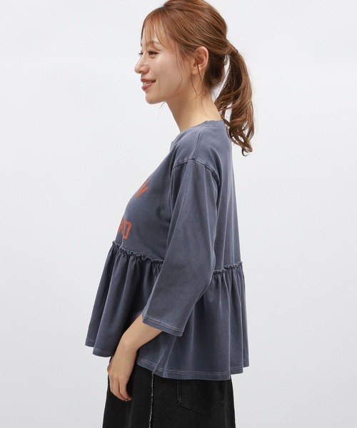 LAKOLE(ラコレ)の「ロゴペプラム8分袖プルオーバー / 146603(Tシャツ/カットソー・レディース・ネイビー/チャコール/アイボリー・FREE)」の20枚目の写真