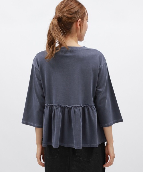 LAKOLE(ラコレ)の「ロゴペプラム8分袖プルオーバー / 146603(Tシャツ/カットソー・レディース・ネイビー/チャコール/アイボリー・FREE)」の21枚目の写真