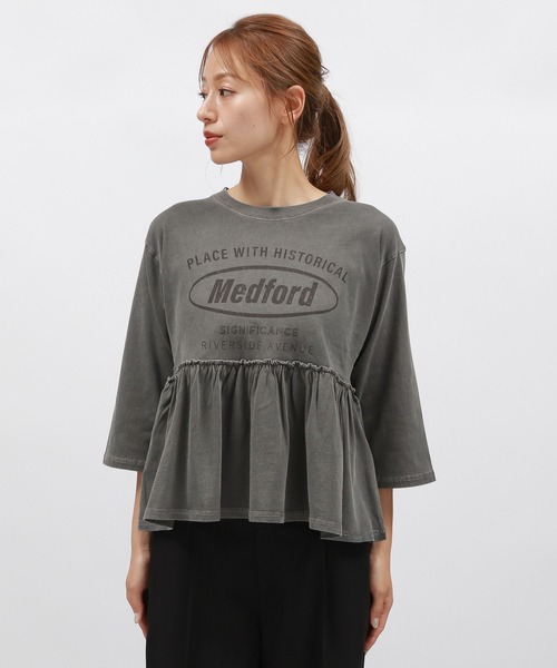 LAKOLE(ラコレ)の「ロゴペプラム8分袖プルオーバー / 146603(Tシャツ/カットソー・レディース・ネイビー/チャコール/アイボリー・FREE)」の22枚目の写真