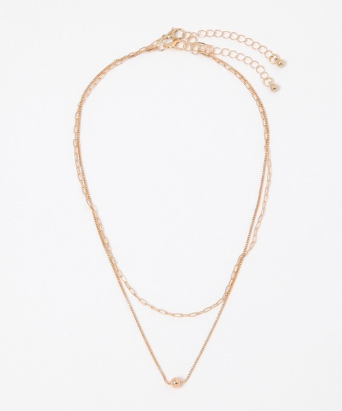 FOREVER 21（フォーエバー トゥエンティーワン）の「２連ネックレス（ネックレス・レディース・ゴールド/シルバー・FREE）」の2枚目の写真