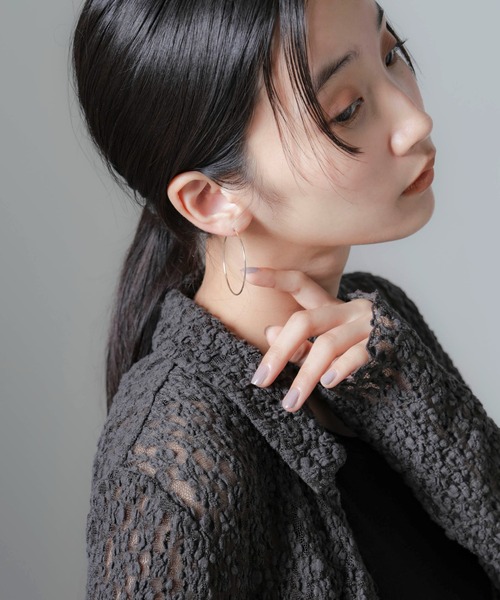 NANO universe(ナノユニバース)の「フープピアス(ピアス(両耳用)・レディース・シルバー/ゴールド・FREE)」の2枚目の写真