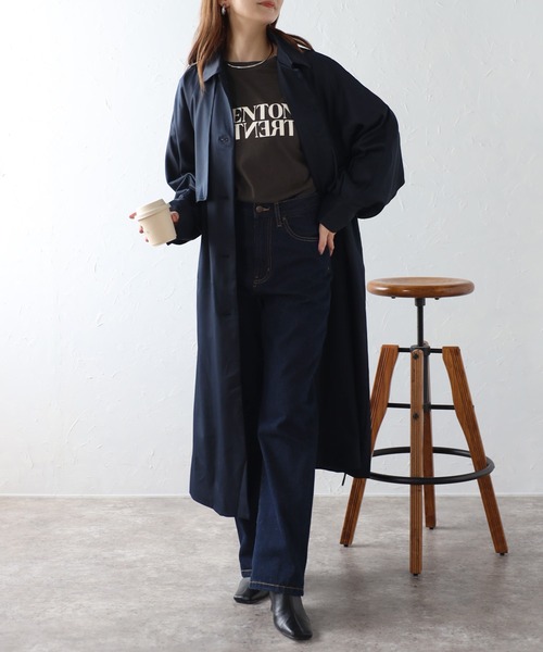 Bonjour Sagan(ボンジュールサガン)の「ケープトレンチコート(トレンチコート・レディース・ベージュ/ライトベージュ/ダークネイビー・FREE)」の3枚目の写真