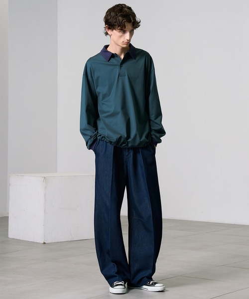 PUBLIC TOKYO　ビューティーコットンコードポロ ビューティーコットンコードポロ(1 BLACK): : メンズ｜PUBLIC