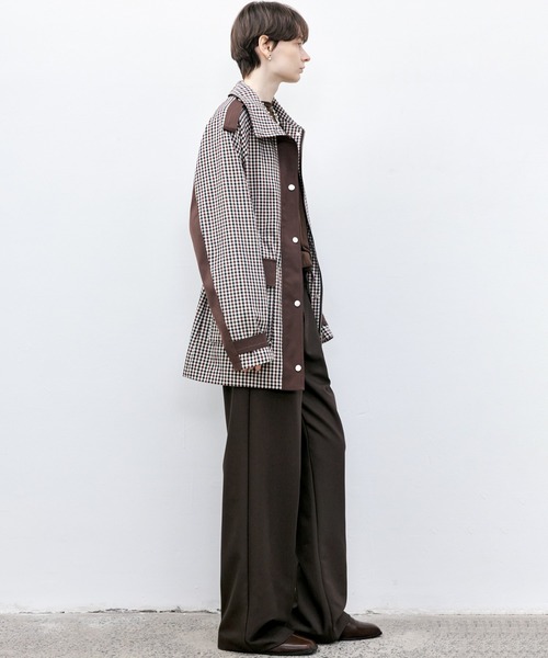 tageechita（タジチタ）の「【tageechita】ワイドレッグワンタックパンツ（スラックス・レディース・ダークブラウン/ブラック・XS/S/M/L）」の17枚目の写真