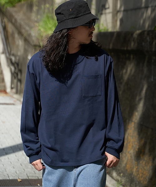 VENCEEXCHANGE(ヴァンスエクスチェンジ)の「ヘビーウェイト天竺ロンT(Tシャツ/カットソー・メンズ・ホワイト/グレー/ブラック/ネイビー・M/L)」の4枚目の写真