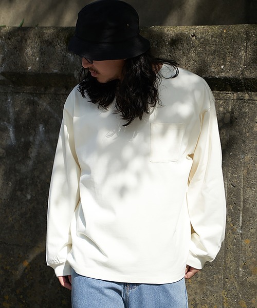 VENCEEXCHANGE(ヴァンスエクスチェンジ)の「ヘビーウェイト天竺ロンT(Tシャツ/カットソー・メンズ・ホワイト/グレー/ブラック/ネイビー・M/L)」の2枚目の写真