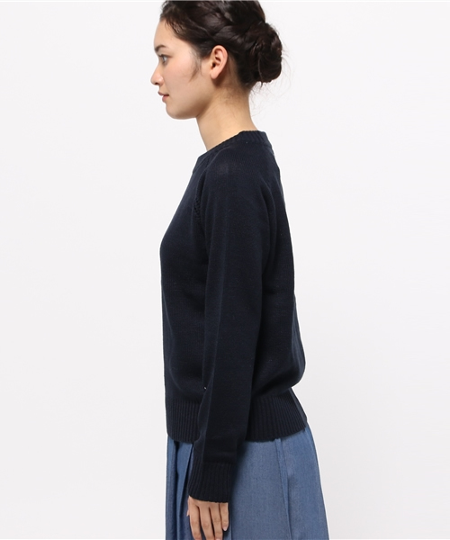 SEVENDAYS=SUNDAY（セブンデイズサンデイ）の「アイレット入　プルオーバー（ニット/セーター・レディース・モカ/オフホワイト/杢グレー/ネイビー・LARGE/MEDIUM）」の6枚目の写真