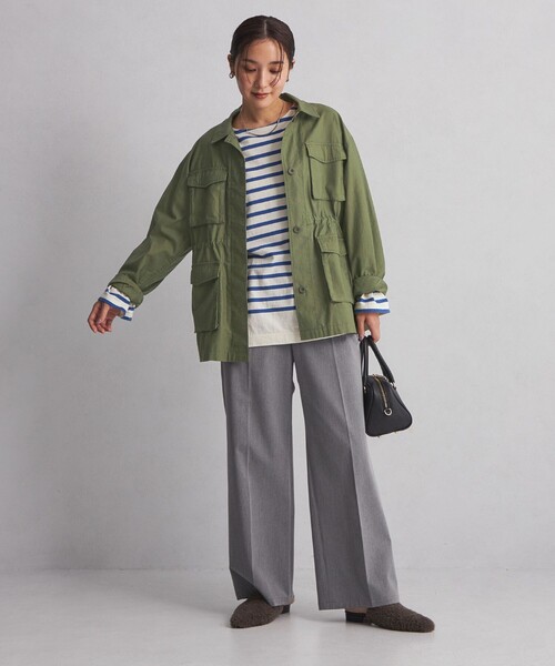 green label relaxing(グリーンレーベルリラクシング)の「<at ease>ファティーグ ジャケット(ミリタリージャケット・レディース・オリーブ・FREE)」の19枚目の写真