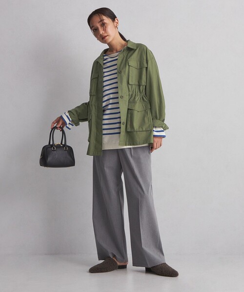 green label relaxing(グリーンレーベルリラクシング)の「<at ease>ファティーグ ジャケット(ミリタリージャケット・レディース・オリーブ・FREE)」の20枚目の写真