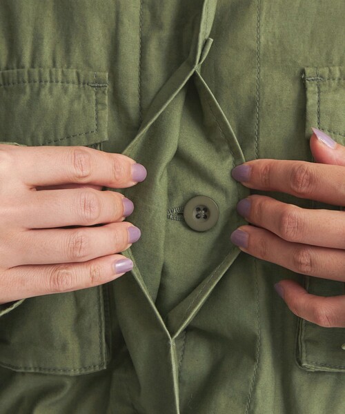 green label relaxing(グリーンレーベルリラクシング)の「<at ease>ファティーグ ジャケット(ミリタリージャケット・レディース・オリーブ・FREE)」の3枚目の写真