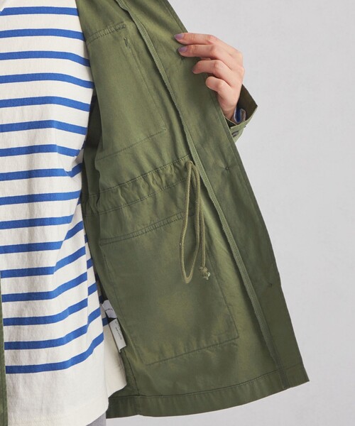 green label relaxing(グリーンレーベルリラクシング)の「<at ease>ファティーグ ジャケット(ミリタリージャケット・レディース・オリーブ・FREE)」の4枚目の写真