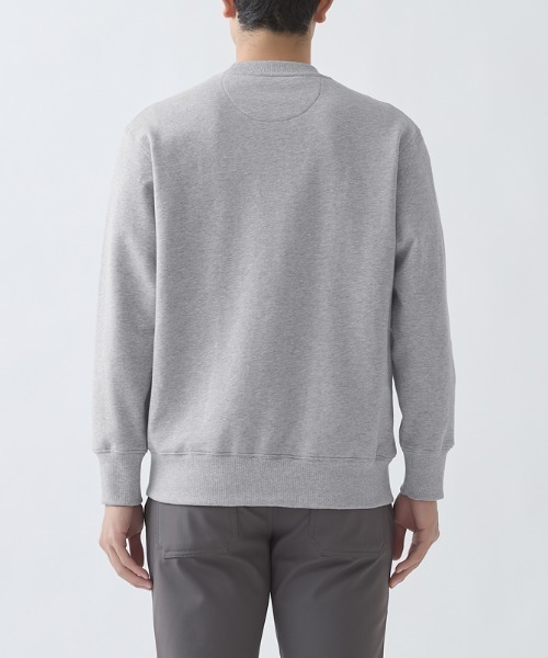 BODY WILD（ボディーワイルド）の「BODY WILD/ボディワイルド トレーナー 綿100％ コットン裏毛（スウェット・メンズ・杢グレー/ブラック・MEDIUM/LARGE）」の6枚目の写真